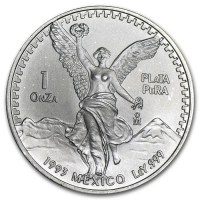 1993 1 oz Mexican Silver Libertad Coin - Gem BU