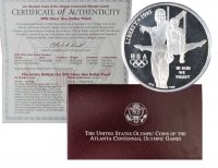 1995 Olympic Gymnast Commemorative Silver Dollar Coin (Proof)