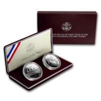 1996 Olympic Commemorative Silver Dollar Set - Rowing / High Jump (Proof, 2 Coin)