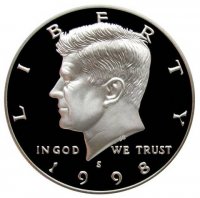1998-S 90% Silver Kennedy Proof Half Dollar Coin - Choice PF
