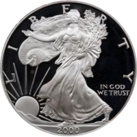 2000-P 1 oz American Proof Silver Eagle Coin - Gem Proof (w/ Box & COA)