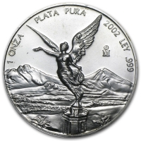 2002 1 oz Mexican Silver Libertad Coin - Gem BU