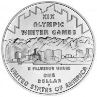 2002 Salt Lake City Winter Games Silver Dollar (UNC) NO BOX OR COA