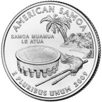 2009 American Samoa Territory Quarter Coin - P or D Mint - BU