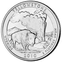 2010 Yellowstone Quarter Coin - P or D Mint - BU