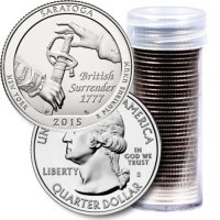 2015 40-Coin Saratoga Quarter Rolls - S Mint - BU