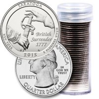 2015 40-Coin Saratoga Quarter Rolls - P or D Mint - BU