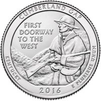 2016 Cumberland Gap Quarter Coin - S Mint - BU