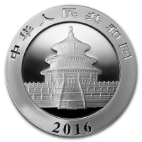 2016 30 gram Chinese Silver Panda Coin - Gem BU