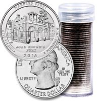 2016 40-Coin Harpers Ferry Quarter Rolls - P or D Mint - BU