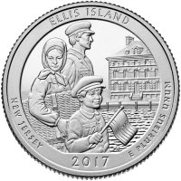 2017 Ellis Island Proof Quarter Coin - Gem Proof