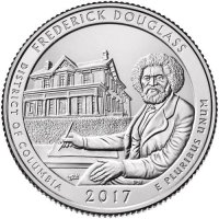 2017 Frederick Douglass Monument DC PDS ATB Qrtrs BU THREE COIN SET 
