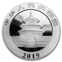2019 30 gram Chinese Silver Panda Coin - Gem BU
