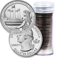 2019 40-Coin American Memorial Park Quarter Rolls - P or D Mint - BU