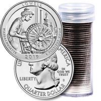 2019 40-Coin Lowell Quarter Rolls - S Mint - BU