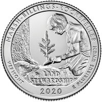2020 Marsh-Billings-Rockefeller National Historical Park Quarter Coin - P or D Mint - BU