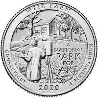 2020-W Weir Farm National Historic Site Quarter Coin - W Mint - BU