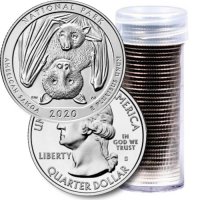 2020 40-Coin National Park of American Samoa Quarter Rolls - S Mint - BU