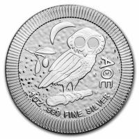 2022 Niue 1 oz Silver $2 Athenian Owl Stackable Coin - Gem BU