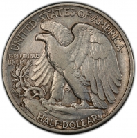 1938-D Walking Liberty Silver Half Dollar Coin - Extremely Fine