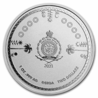 2021 Niue 1 oz Silver $2 Sonic the Hedgehog 30th Anniversary Coin - Gem BU