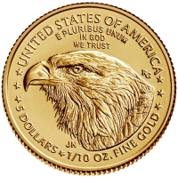 2025 1/10 oz American Gold Eagle Coin - Gem BU