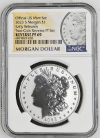 2023-S Reverse Proof Morgan Silver Dollar - NGC PF-69 Early Releases - Morgan Dollar Label - Single Coin