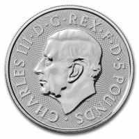 2024 2 oz Great Britain Silver Royal Tudor Beasts Coin - The Yale of Beaufort - Gem BU