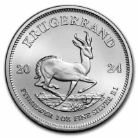 2024 1 oz South African Silver Krugerrand Coin - Gem BU