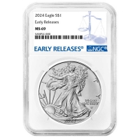 2024 1 oz American Silver Eagle Coin - NGC MS-69 Early Release 