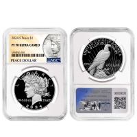 2024-S Proof Morgan and Peace Silver Dollar 2 Pc Set - NGC PF-70 - Morgan and Peace Dollar Label