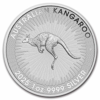 2025 1 oz Australian Silver Kangaroo Coin - Gem BU