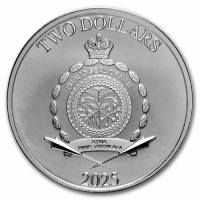 2025 Niue 1 oz Silver $2 Disney Mickey, Donald & Goofy  - Gem BU