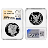 2025-S Proof Morgan and Peace Silver Dollar 2 Pc Set - NGC PF-70 - Morgan and Peace Dollar Label 