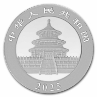 2025 30 gram Chinese Silver Panda Coin - Gem BU