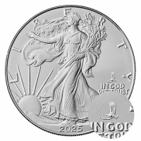 2025(P) 1 oz American Silver Eagle Coin - Eagle Privy - Average BU