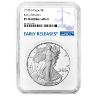 2025-S 1 oz Proof American Silver Eagle Coin - NGC PF-70 Early Release 