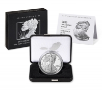 2025-W 1 oz Proof American Silver Eagle Coin - Gem Proof (w/ Box & COA)