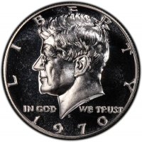 1970-S 40% Silver Proof Kennedy Half Dollar Coin - Choice PF