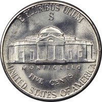 1942-S Jefferson War Nickel Silver Coin - Choice Uncirculated