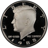 1988-S Kennedy Proof Half Dollar Coin - Choice PF
