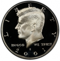 2001-S 90% Silver Kennedy Proof Half Dollar Coin - Choice PF 