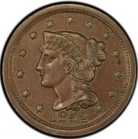 1800's U.S. Large Cent Coin - Borderline Uncirculated