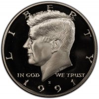1991-S Kennedy Proof Half Dollar Coin - Choice PF