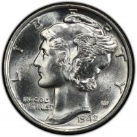 1942 Mercury Silver Dime Coin - Choice BU