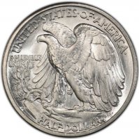 1937-D Walking Liberty Silver Half Dollar Coin - BU