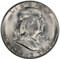 1954-S Franklin Silver Half Dollar Coin - Choice BU