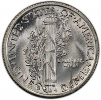 1941-S Mercury Silver Dime Coin - Choice BU