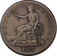1870's U.S. Trade Silver Dollar Coin - Very Fine