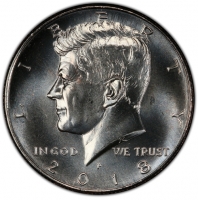 2018 Kennedy Half Dollar Coin - Choice BU